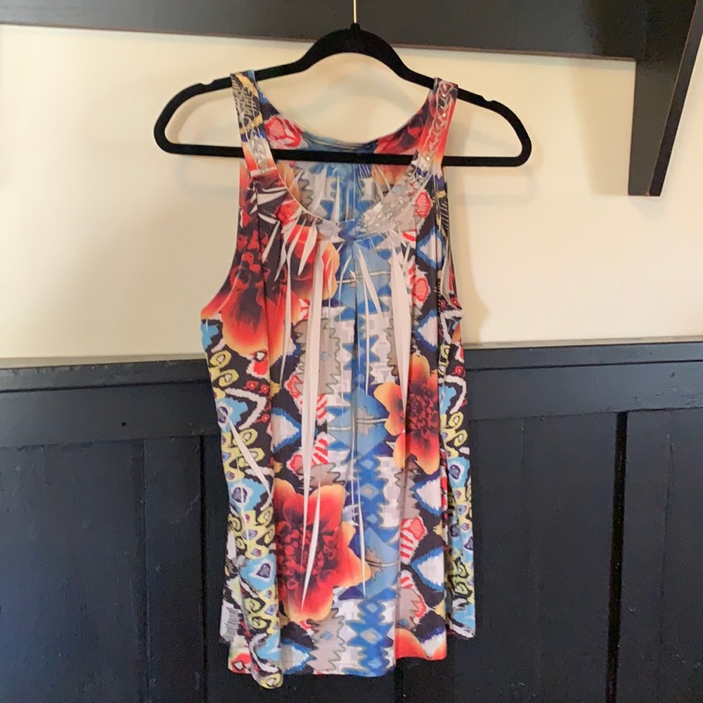 Style & Co EUC tunic tank PXL colorful sublimation